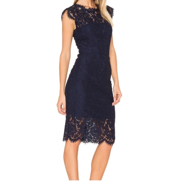 Rachel Zoe Suzette Navy Lace Dress - Picture 1 of 6